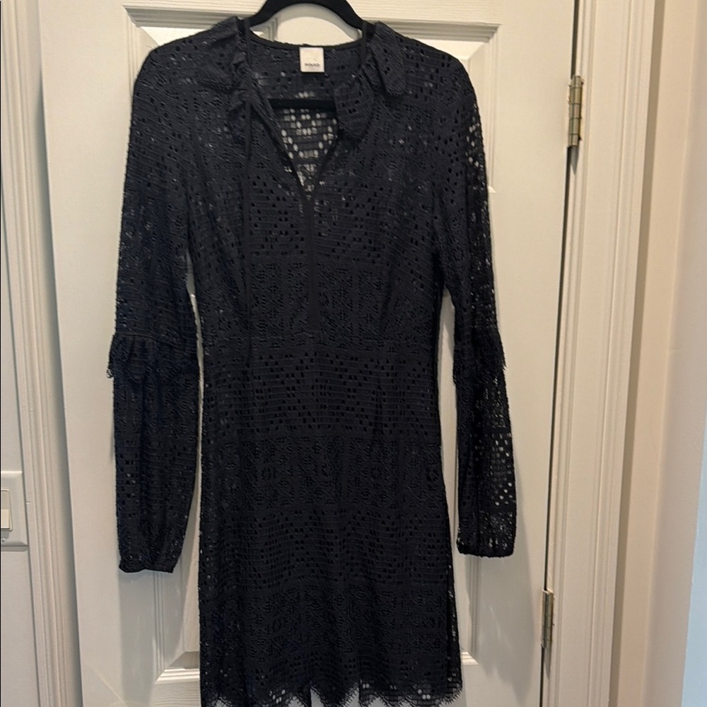 Pinko Black cut out Long-Sleeve Mini Dress